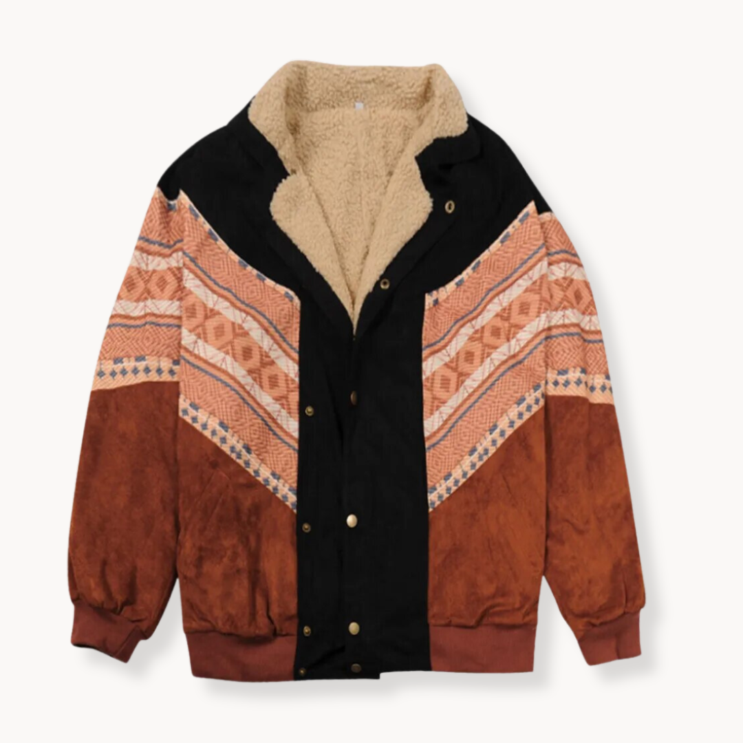 Aztec Pattern Jacket with Open Cut and Long Sleeves | Ideal for Spring, Summer, Autumn, and Winter