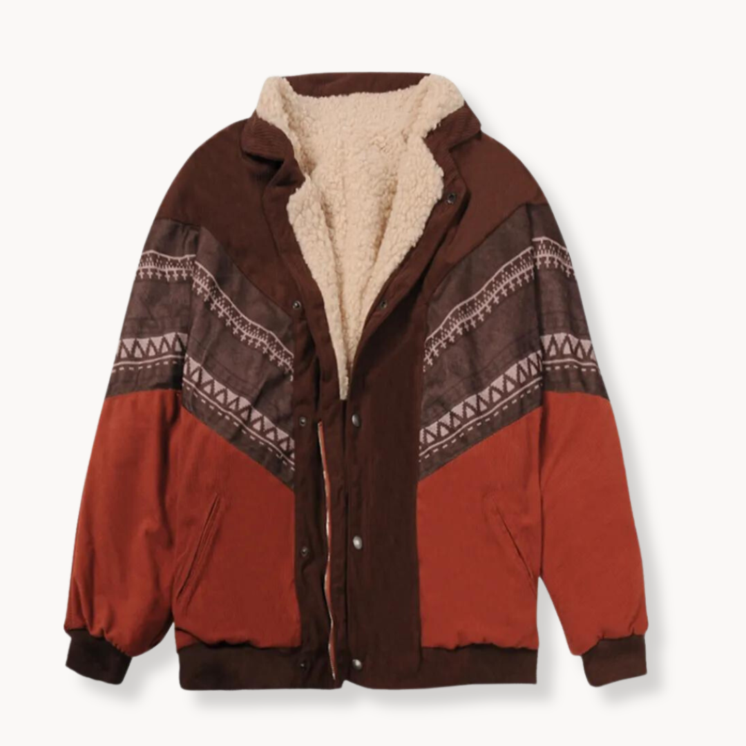 Aztec Pattern Jacket with Open Cut and Long Sleeves | Ideal for Spring, Summer, Autumn, and Winter