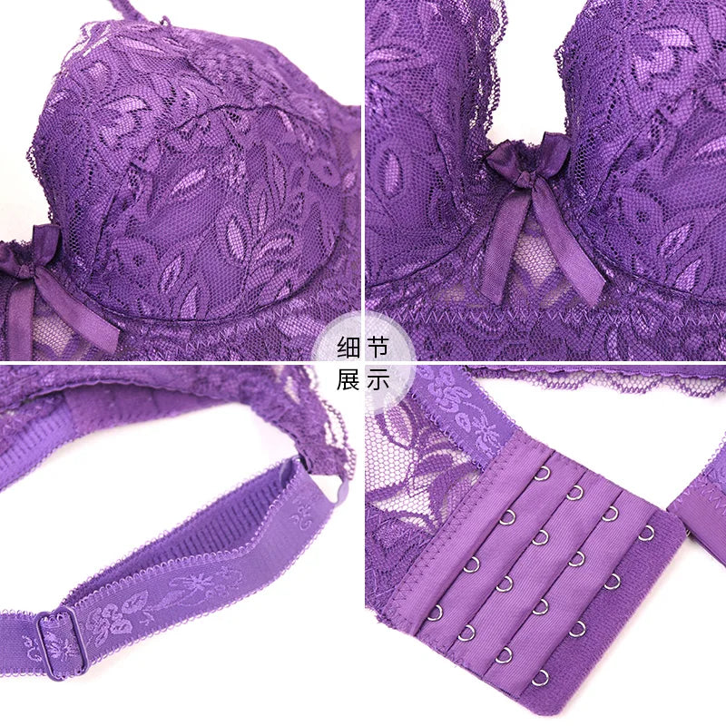 THARAH VIOLETTA – Lace Bralette with Underwire & Embroidery
