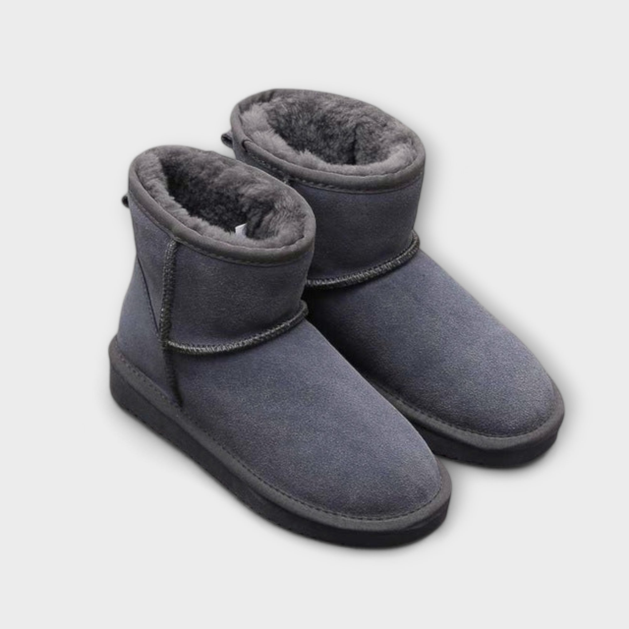 Genuine Leather Ankle Snow Boots