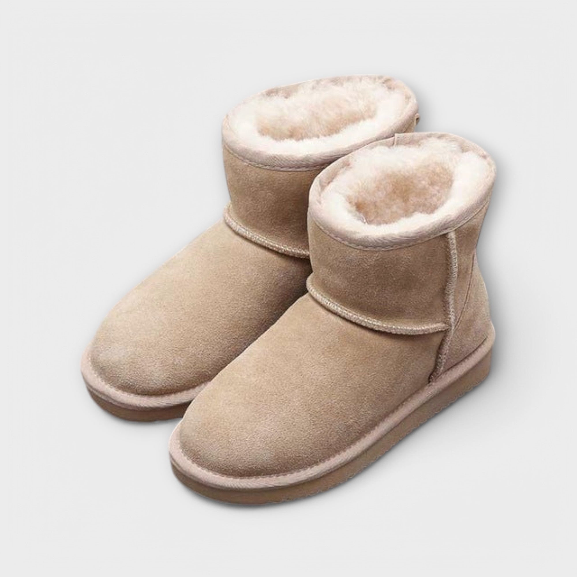 Genuine Leather Ankle Snow Boots