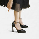 Evette Leather Heels