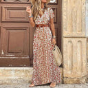 Justine™ – Long Flowing Boho Dress with Belt
