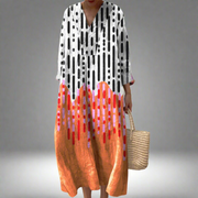 Tessa™ | Abstract Drop Pattern Maxi Dress