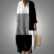 Colette™ | Abstract Patchwork Maxi Dress