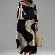 Claudine™ | Abstract Flowing Maxi Dress