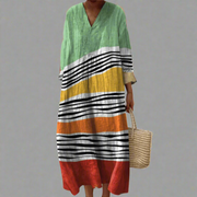 Marina™ | Relaxed Maxi Dress with Coastal Stripes