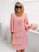 Élise – Elegant Flowing Dress with Flounces