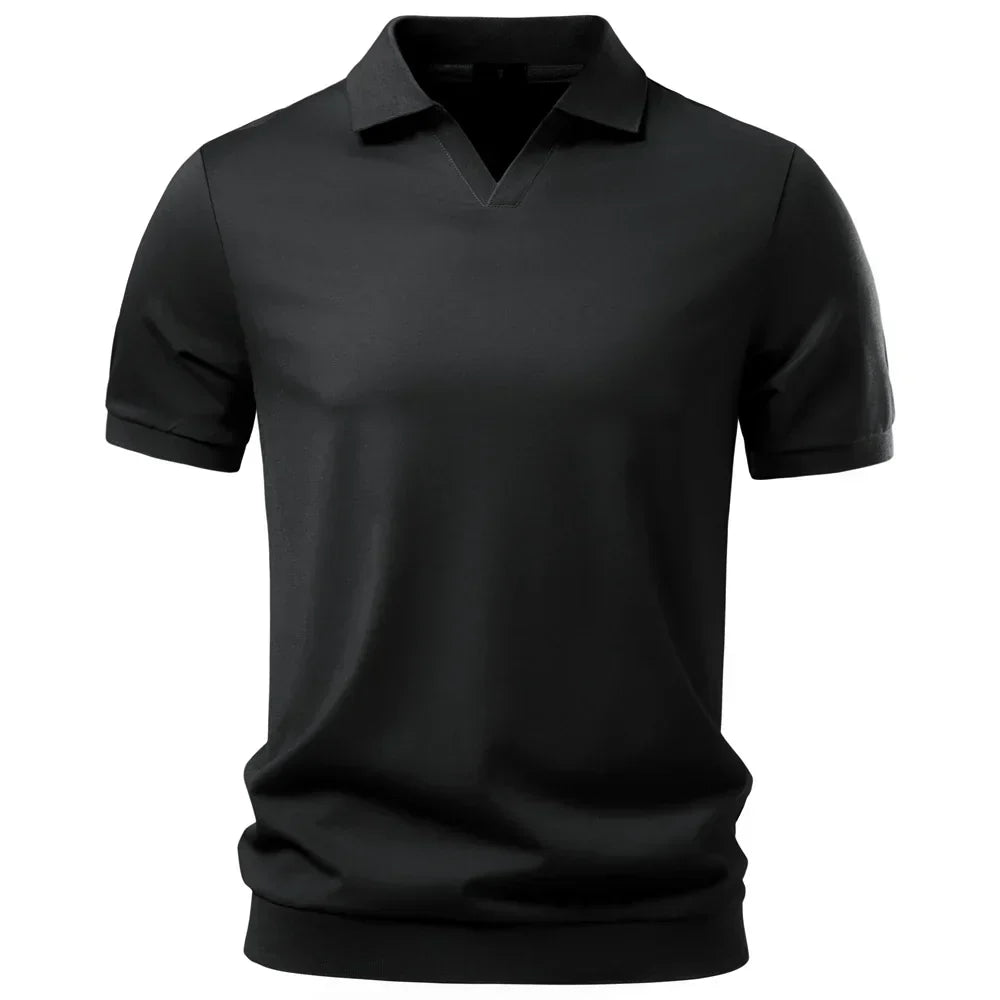 FRANK™ | ATMUNGSAKTIVES POLOSHIRT MIT V-AUSSCHNITT