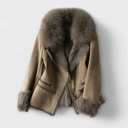 Sheepskin Jacket with Fur Collar