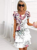 Colette – Flowing Elegant Dress with Flounces