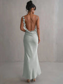 Cassiane - Satin Floral Dress