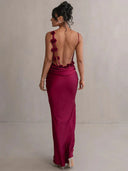 Cassiane - Satin Floral Dress