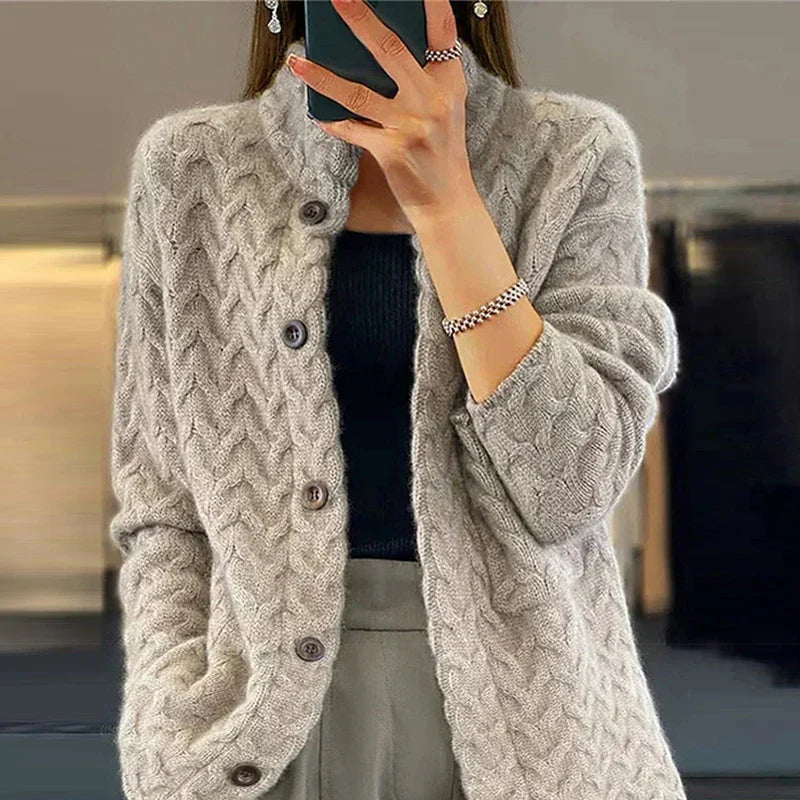 Elegant Knitted Cardigan Lightweight Companion for Spring & Summer