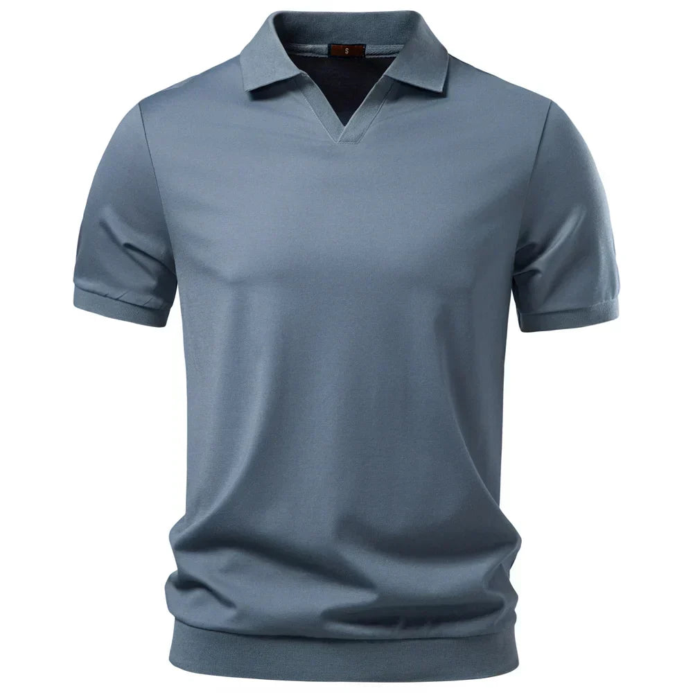 FRANK™ | ATMUNGSAKTIVES POLOSHIRT MIT V-AUSSCHNITT