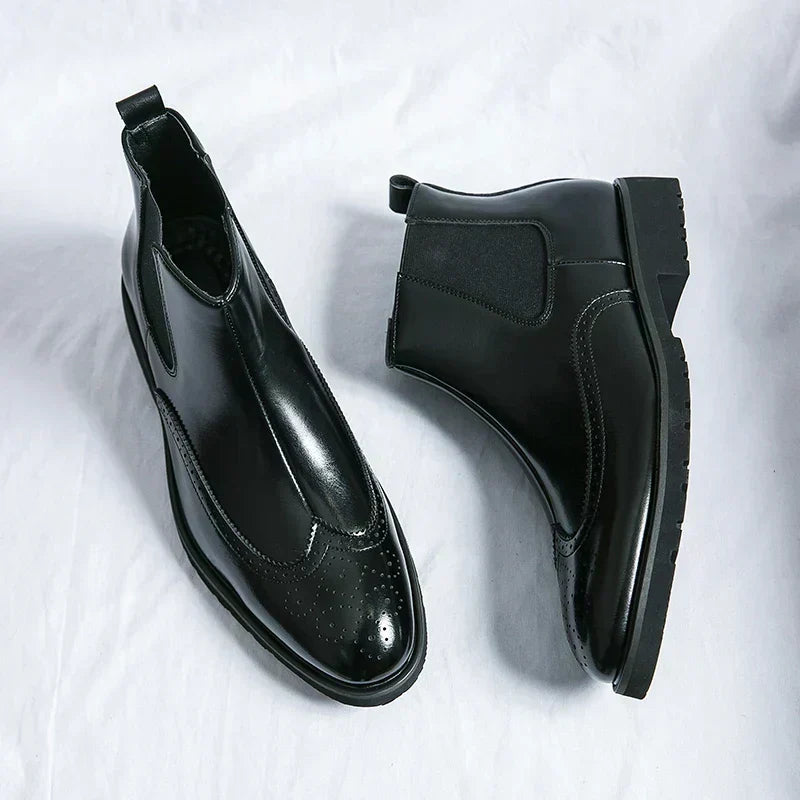 Dwight | Faux Leather Chelsea Boots