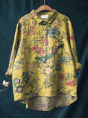 Lina | Vibrant Floral Embroidery Shirt