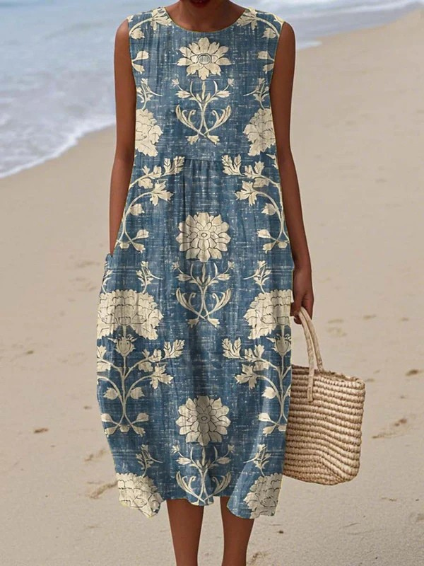Arlo™ - Classic Midi Dress with Floral Pattern