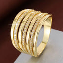 One – Minimalist Multi-Layer Women's Ring with Sparkling Zirconia