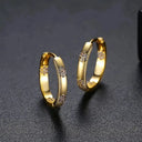 Vintage Golden Flower Hoops