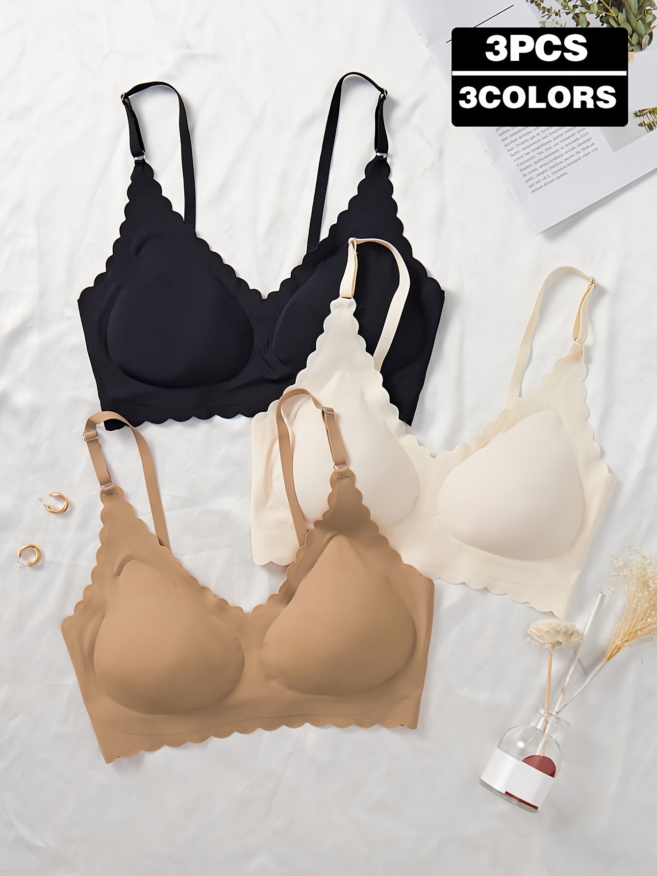 3-Pack High Comfort Bra