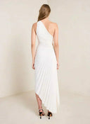 Sylviana - One Shoulder Pleated Midi Dress