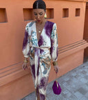 ELKE | DRESS WITH V-NECK
