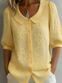 Aurélie™ — Light Blouse with Floral Natural Elegance