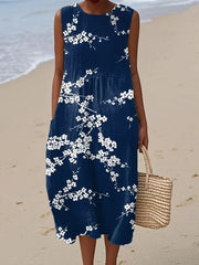 Tess™ – Elegant Midi Dress with Floral Pattern
