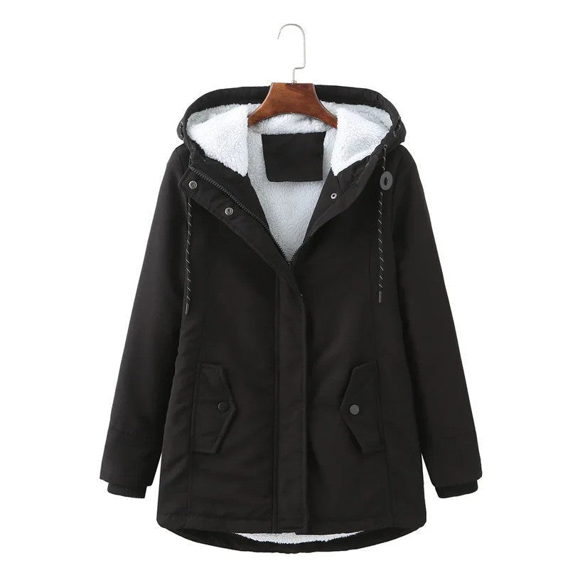 Women's Winter Coat with Warm Lining, Hood & Zip | Ideal for Winter