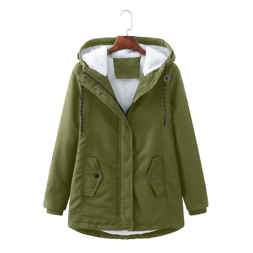 Women's Winter Coat with Warm Lining, Hood & Zip | Ideal for Winter