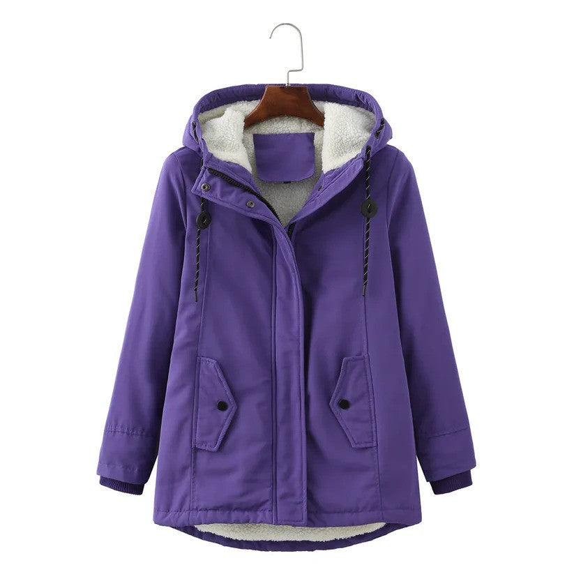 Women's Winter Coat with Warm Lining, Hood & Zip | Ideal for Winter