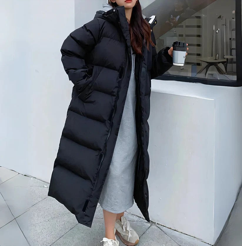 Long Women's Down Jacket for Winter with Optimal Warmth and Freedom of Movement | Ideal for Winter