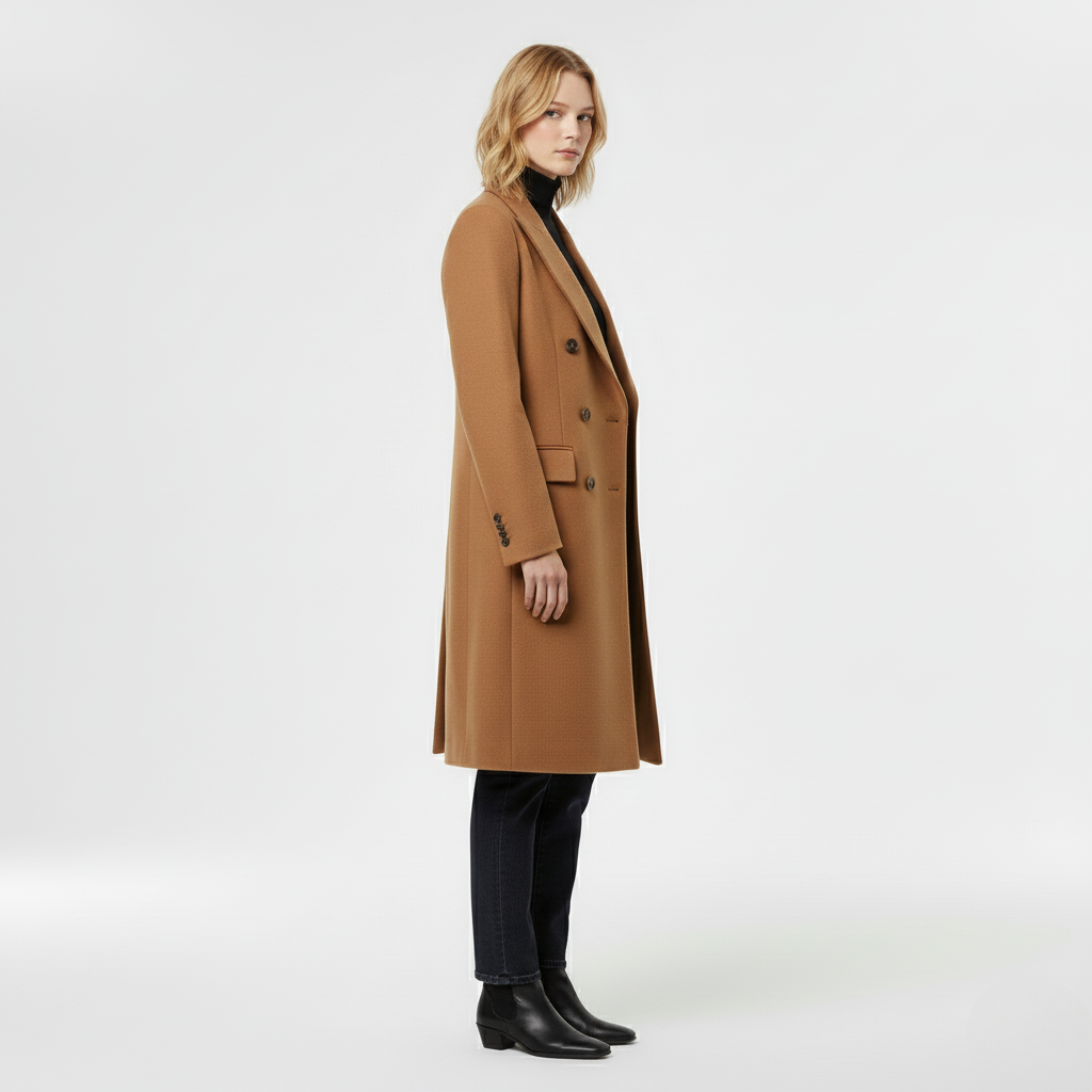 Women's Double-Breasted Long Coat