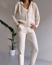 Ania - Lässiges Twist-Jacquard-Zweiteiler-Set