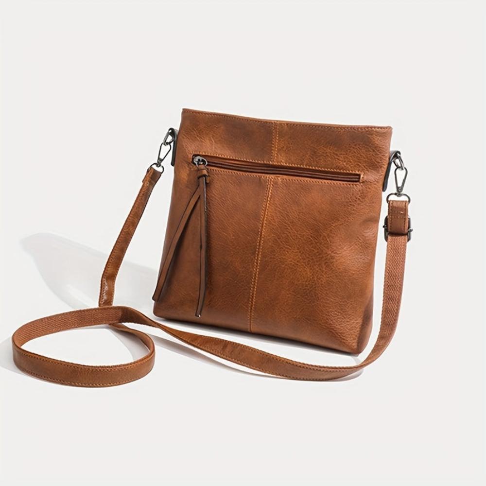 Lina - Vintage Shoulder Bag with Checkered Pattern