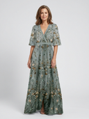 Élodie – Long Floral V-Neck Dress
