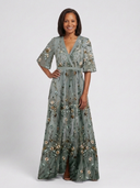 Élodie – Long Floral V-Neck Dress
