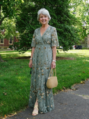 Élodie – Long Floral V-Neck Dress