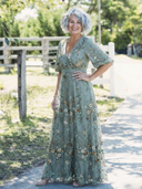 Élodie – Long Floral V-Neck Dress