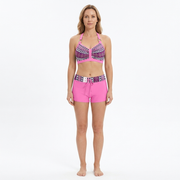 High-Cut Bikinis with Geometric Pattern