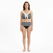 High-Waisted Striped Bikinis