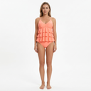 Tankini with Ruffles in Solid Colour