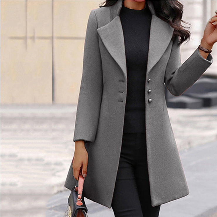 Tailored Women's Jacket Made from High-Quality Italian Wool with Side Pockets | Ideal for Autumn and Winter