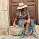 Justine™ – Long, Flowing Boho Dress with Belt
